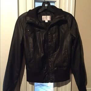 Woman's black Xhilaration Leather Jacket