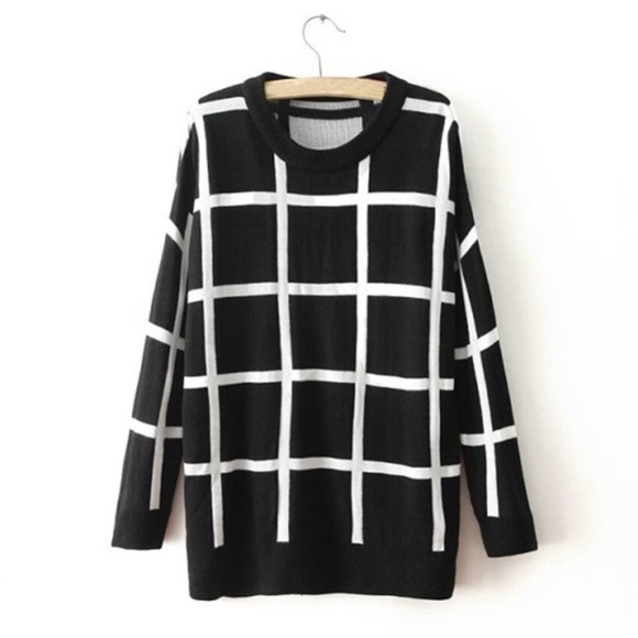 Grid sweater