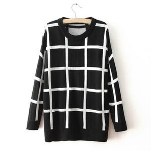 Grid sweater