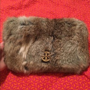 Tory Burch Rabbit fur crossbody