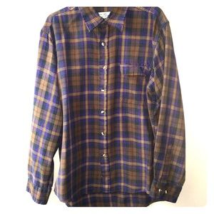 Purple and brown soft flannel size large