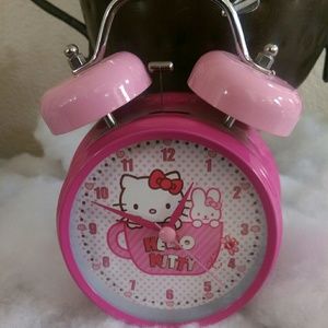 Adorable hello kitty alarm clock