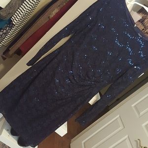 Navy Blue Sequint Dress