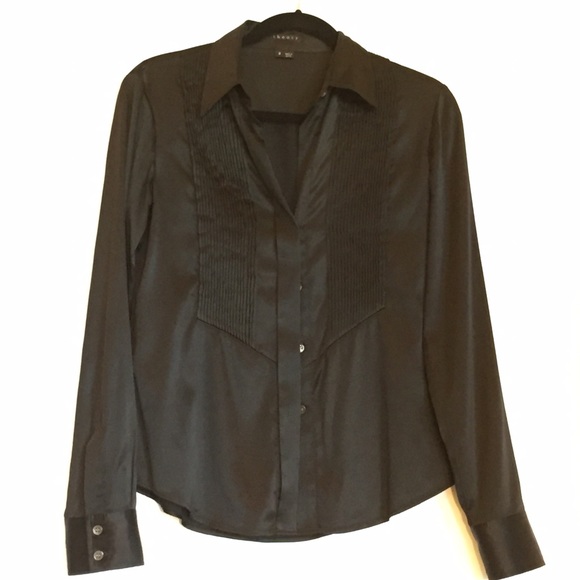 Theory Silk Button Down Blouse