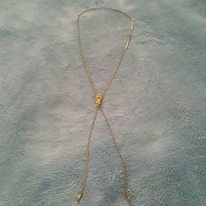 Cute zipper necklace gold color