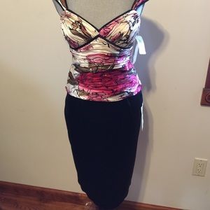 NWT SATIN LOOK EVENING PENCIL SKIRT!