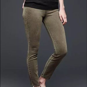 NWT GAP resolution pull on leggings olive green
