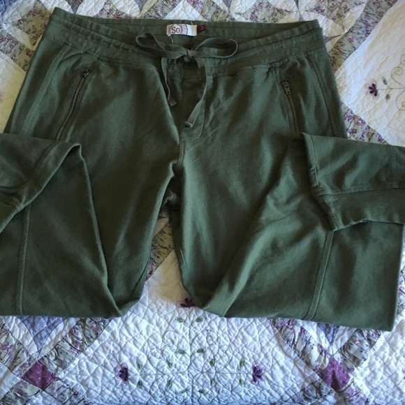 Military green joggers