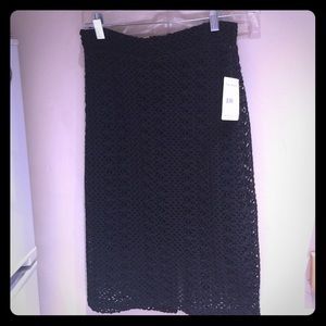 Free People black comb pencil skirt.