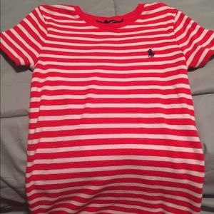 Red/white polo shirt