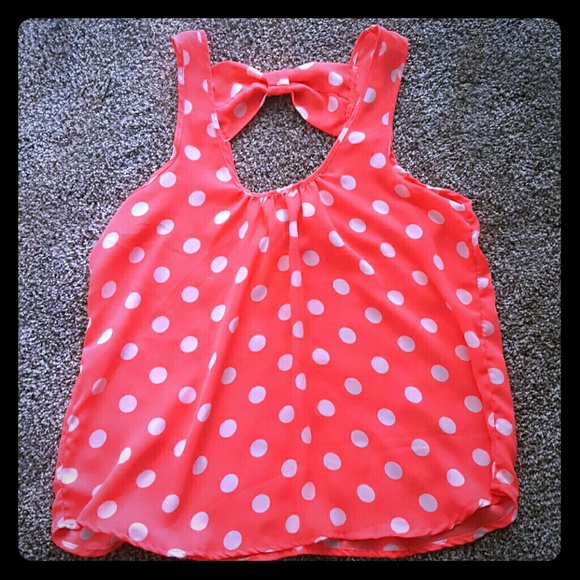 Rue 21 polkadot orange top