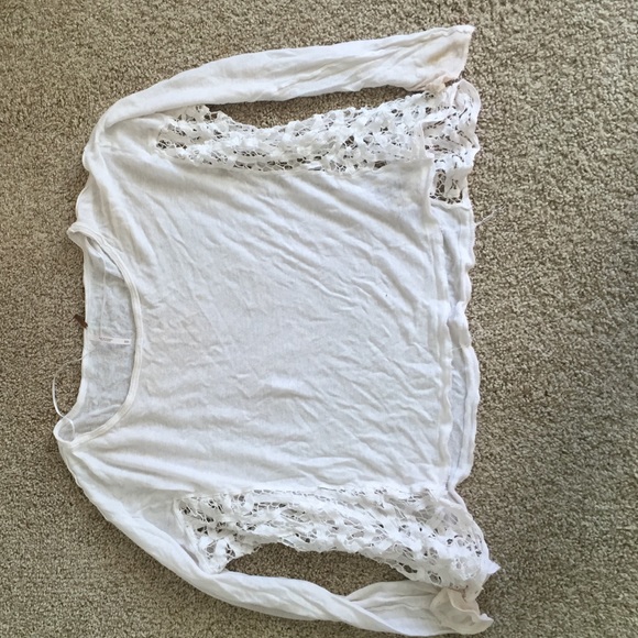 White Free People sweater