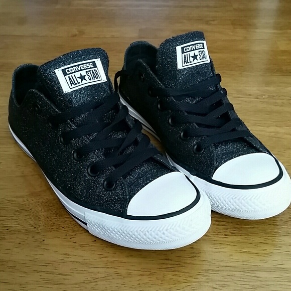 Black Glitter Converse