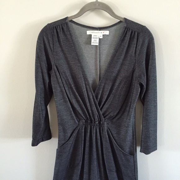 Charcoal Gray Knit Dress - Picture 2 of 4