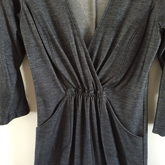 Charcoal Gray Knit Dress - Picture 3 of 4