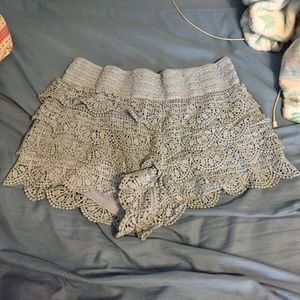 Blue Lace Shorts