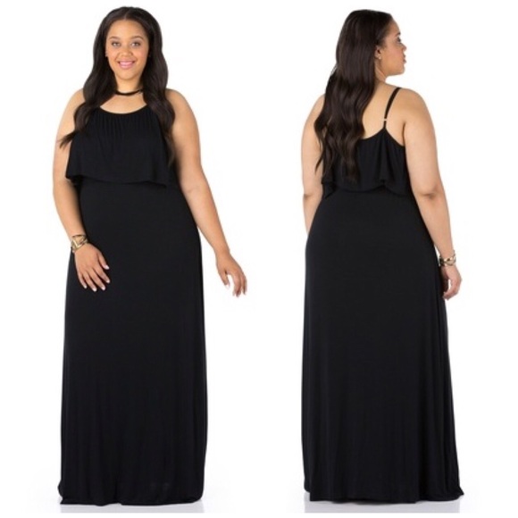 SOLD ❌ Ruffle-Top Maxi Dress