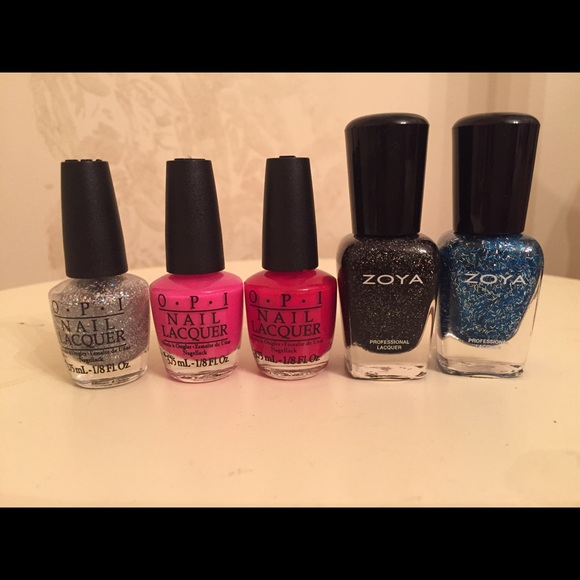 New nail polish, nail stickers, & travel mirror - Picture 1 of 4