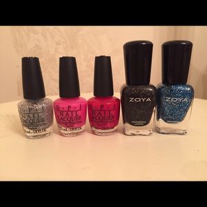 New nail polish, nail stickers, & travel mirror