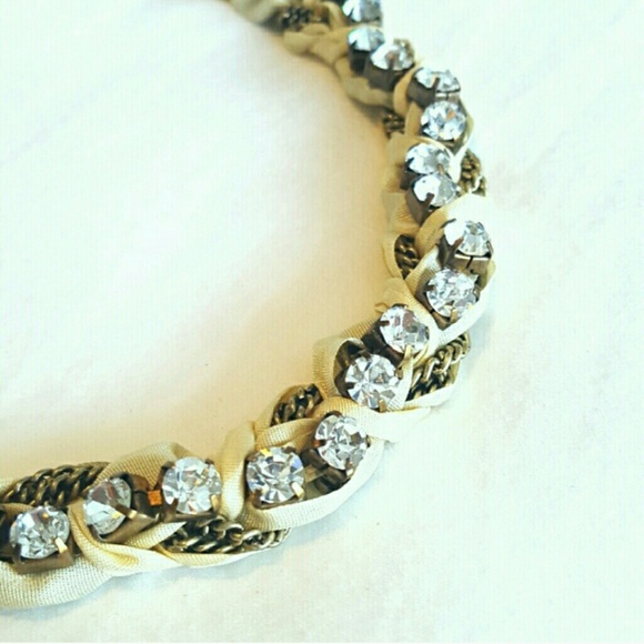 J. Crew satin crystal necklace