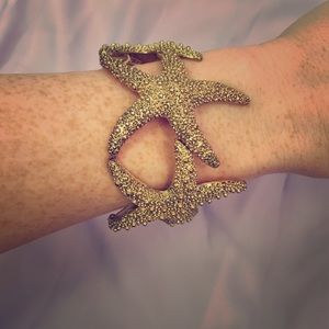 Starfish bangle bracelet