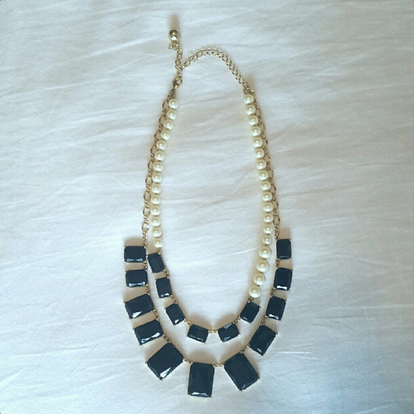 Layered pearl statement necklace