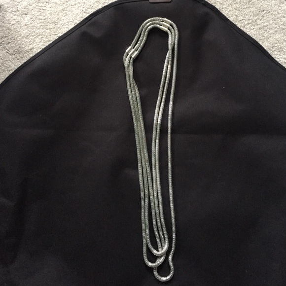 Mesh long layered necklace