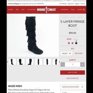 Minnetonka 5 layer fringe boots