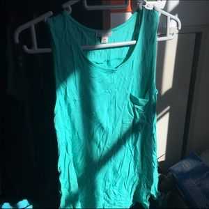 Teal tank top from GAP