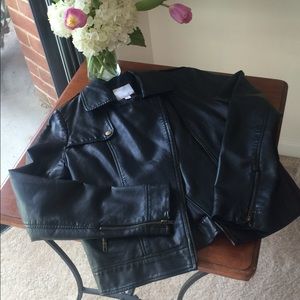 Black Leather Jacket Sz M