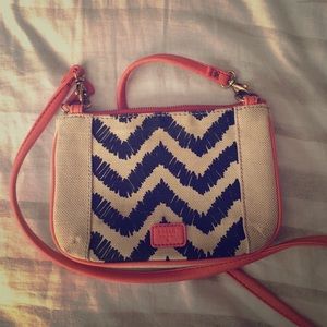 Fossil coral cross body purse