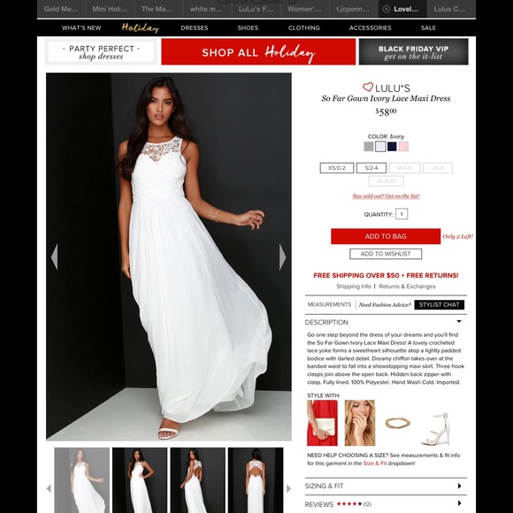 Ivory Lace Maxi Dress