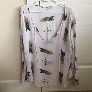 Long Sleeve Shirt with Cut Outs