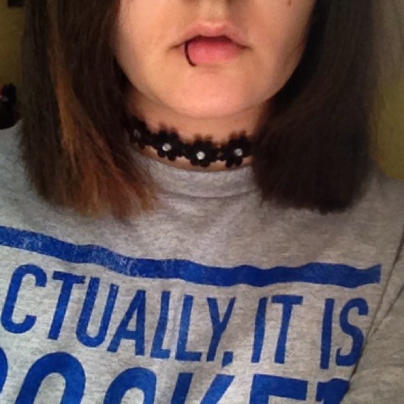 Black Flower Choker