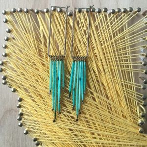 FINAL DAYS: hand dyed quill earrings