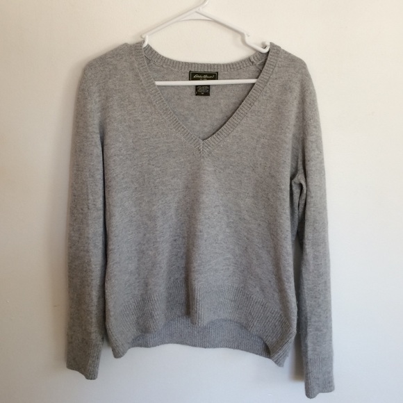 NWOT Eddie Bauer Angora V-Neck Sweater