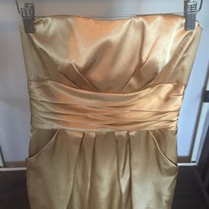 Champagne/Gold Halter Dress size 2
