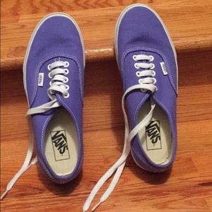 Purple unisex Vans.