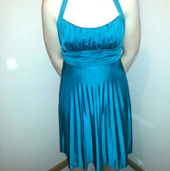 Green/Blue halter top formal dress!