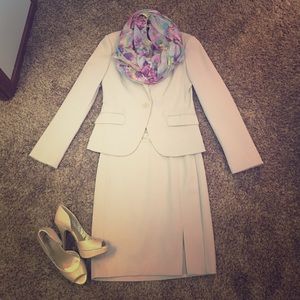 Beautiful light tan skirt suit
