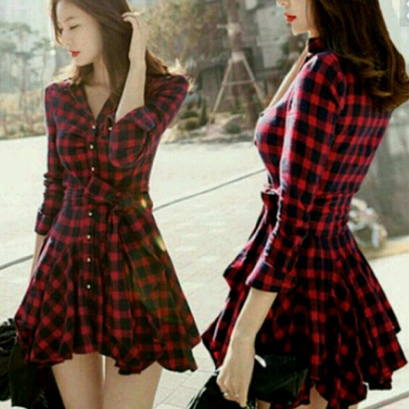 4dclothingshop Dresses & Skirts - Plaid skater dress
