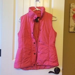 Pink puffer vest