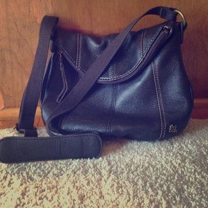 The Sak Deena Flap Leather Crossbody - Black