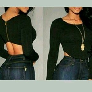 Black crop top