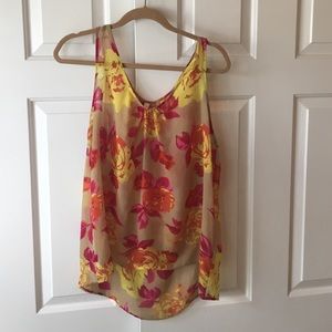 Sheer floral tank