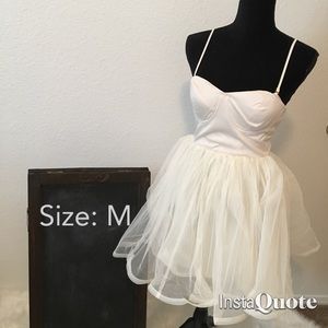 White tulle skirt dress