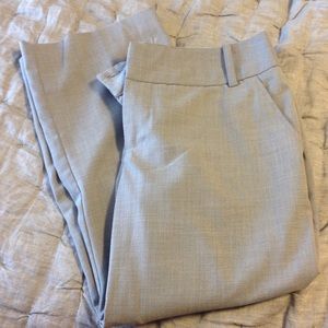 Grey cropped dress pants