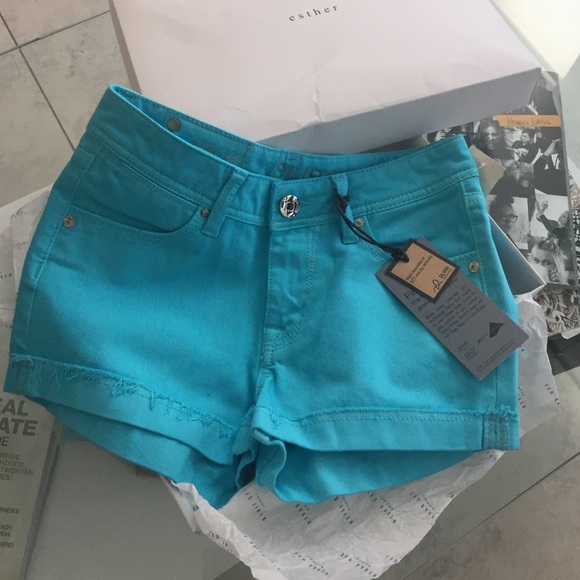 4 way stretch premium denim shorts