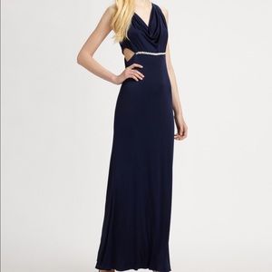 Kurt Thomas Navy Cutout Gown