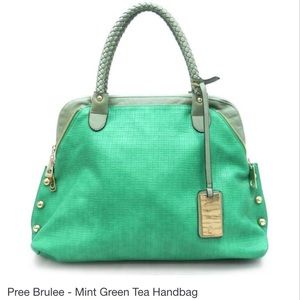 Green Tea leather boutique handbag NWOT